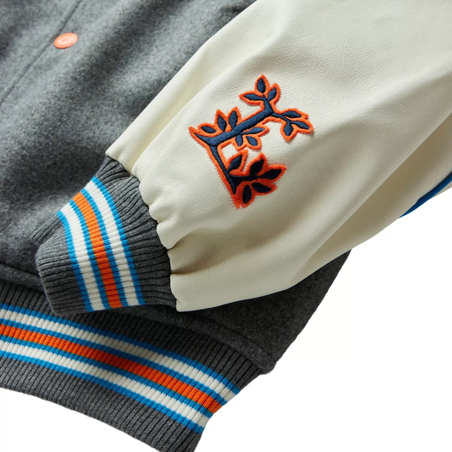 Hombres LRG Chaqueta Universitaria De Lana Color Crema De Wu Tang X