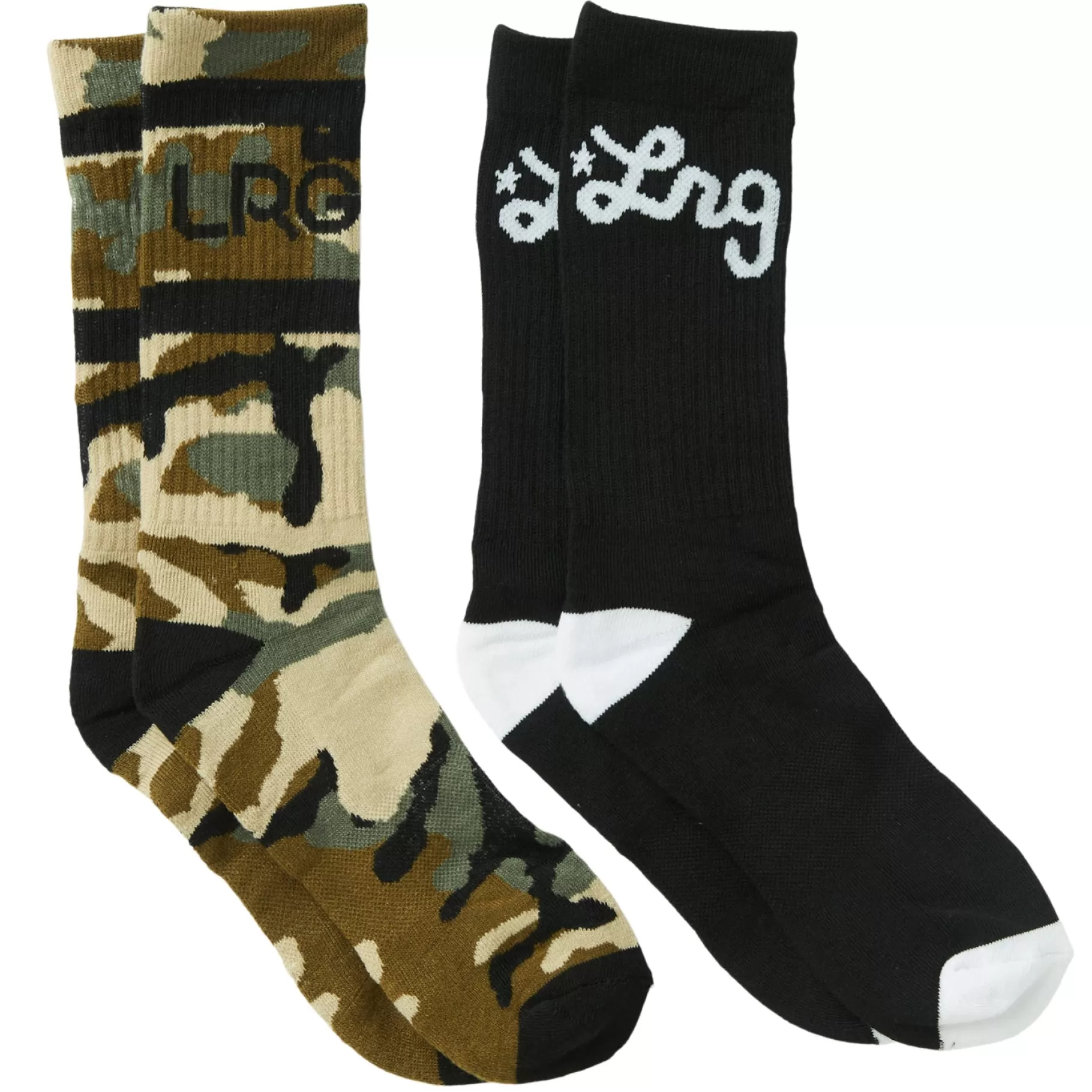 Hombres LRG Pack De 2 Calcetines Con Estampado De Camuflaje Levantado