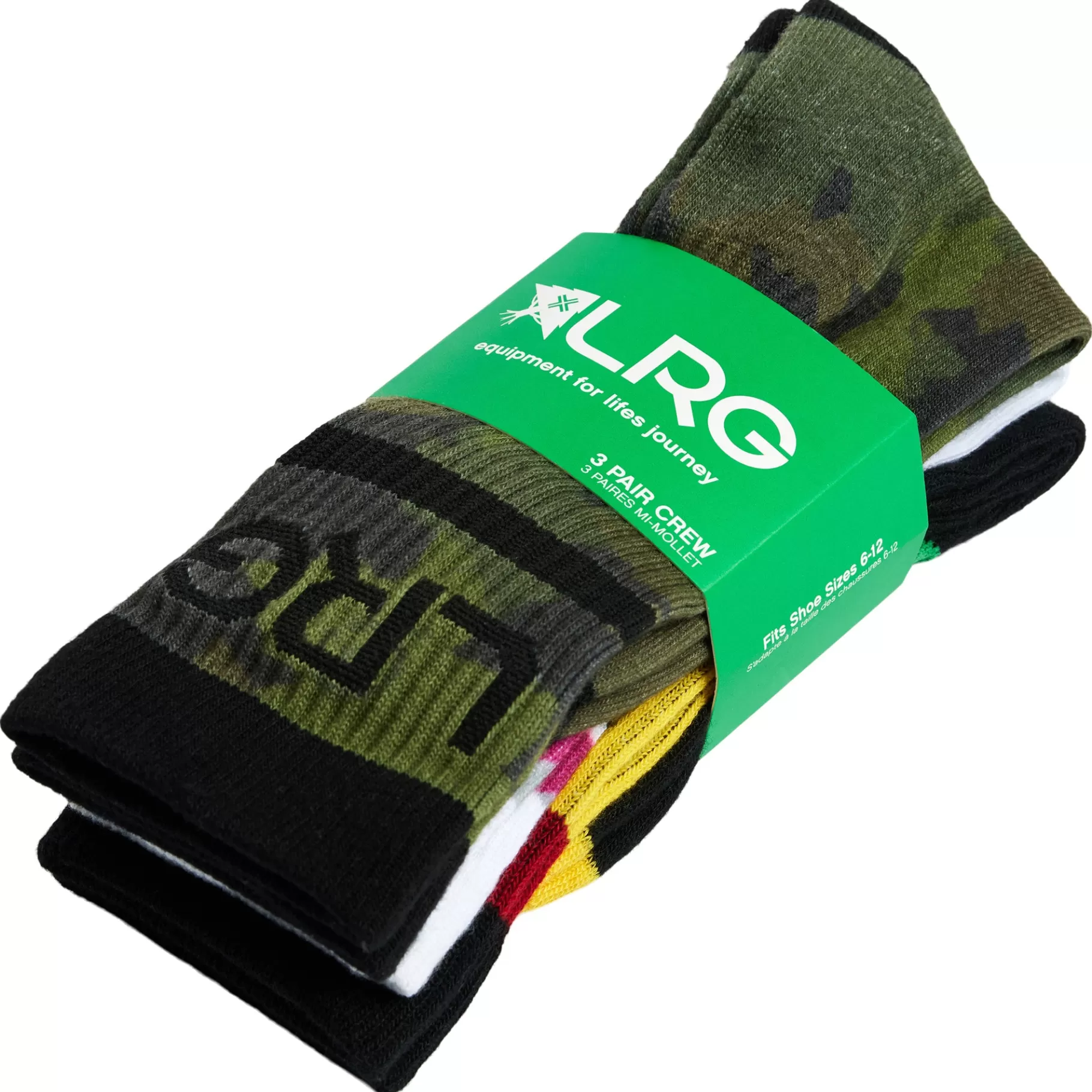 Hombres LRG Pack De 3 Calcetines Con Diseno De Camuflaje Geometrico