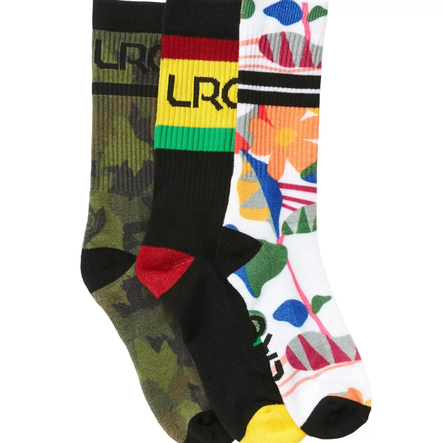 Hombres LRG Pack De 3 Calcetines Con Diseno De Camuflaje Geometrico