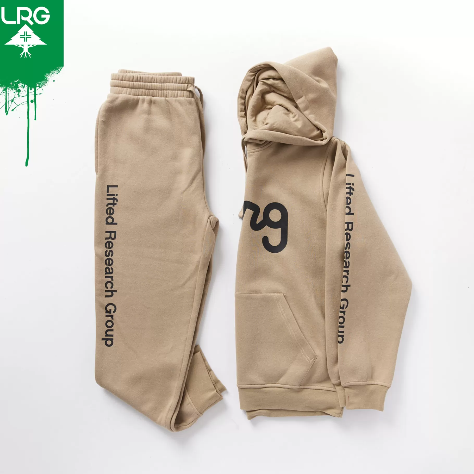 Hombres LRG Pantalones Deportivos Tipo Jogger Con Texto Levantado