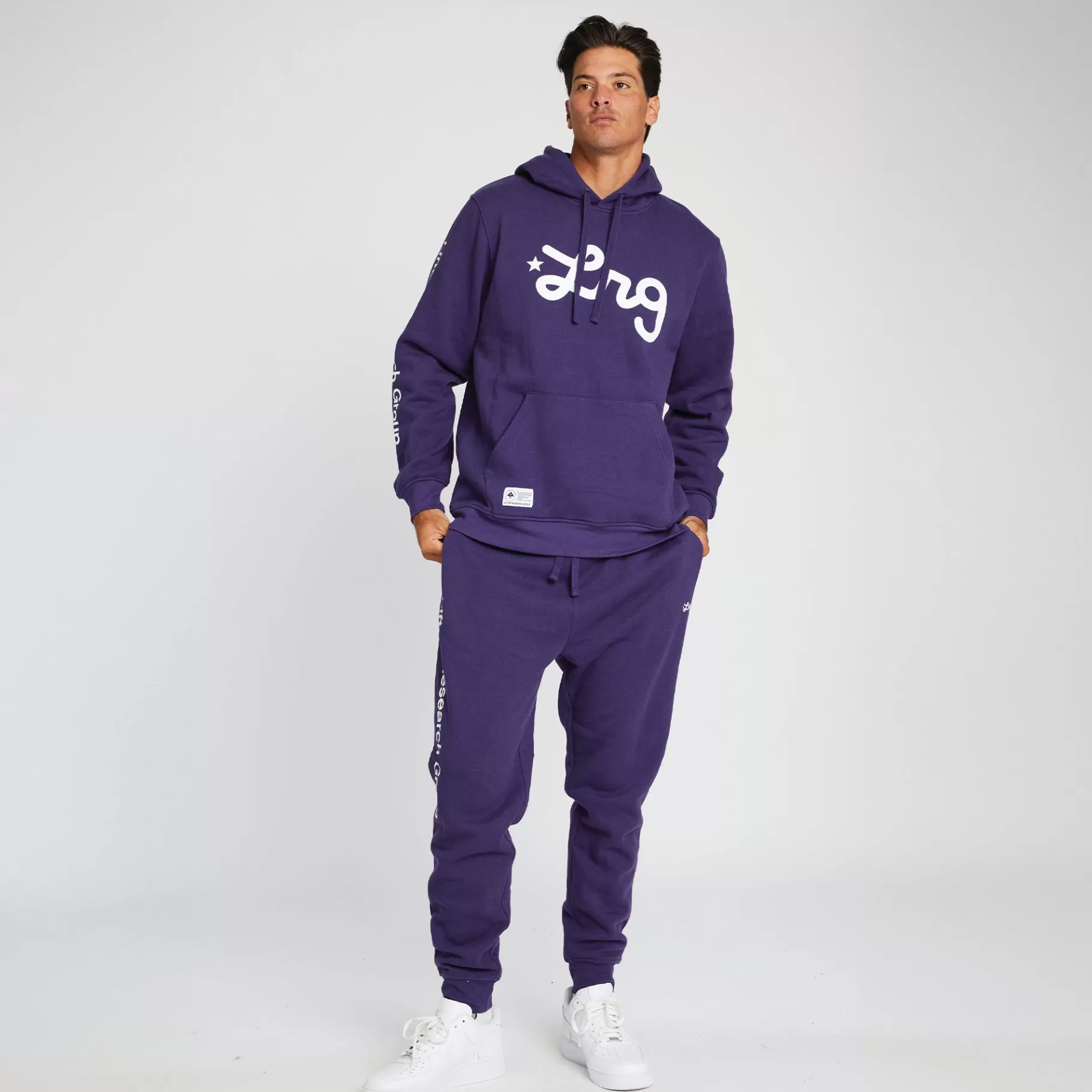Hombres LRG Pantalones Deportivos Tipo Jogger Con Texto Levantado