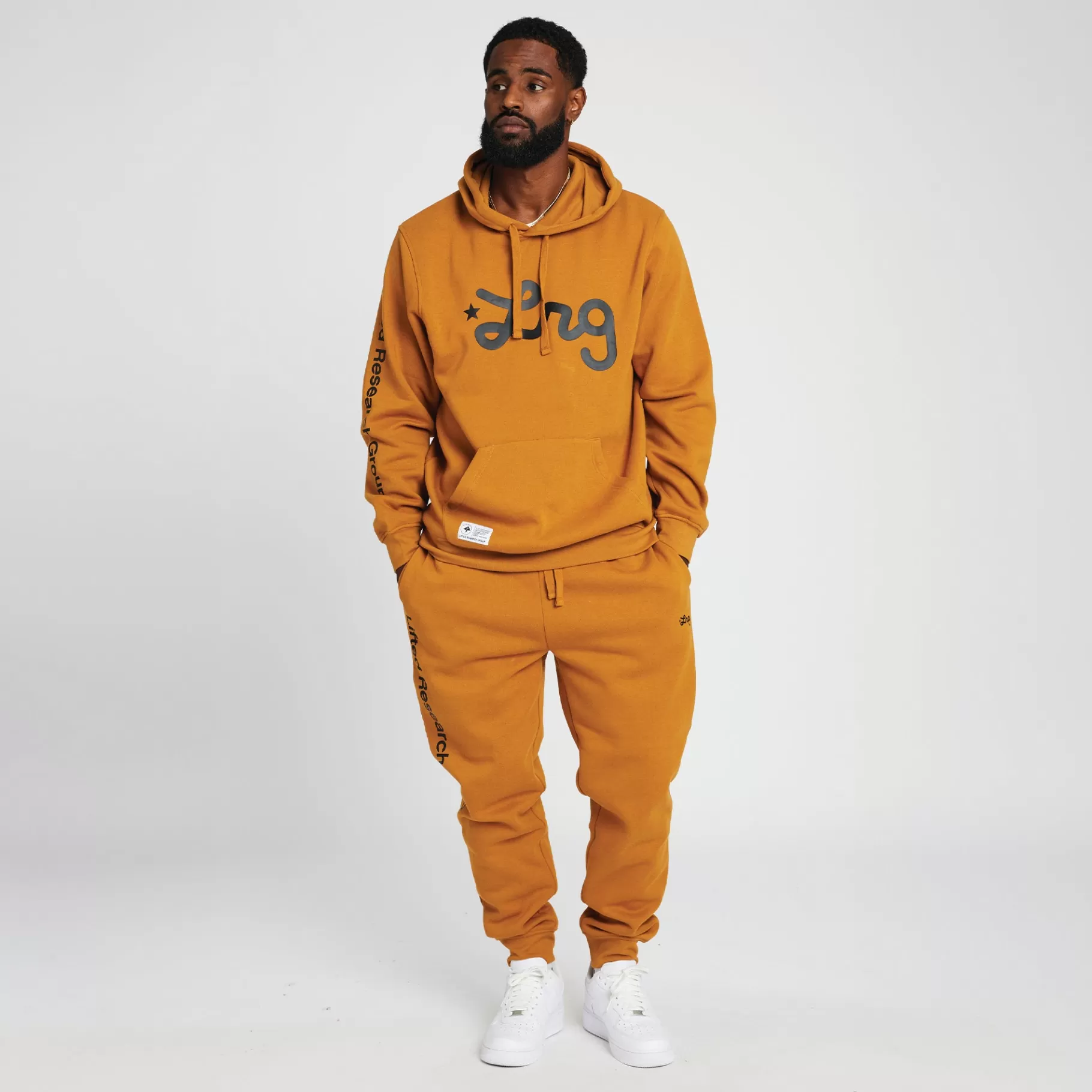 Hombres LRG Pantalones Deportivos Tipo Jogger Con Texto Levantado
