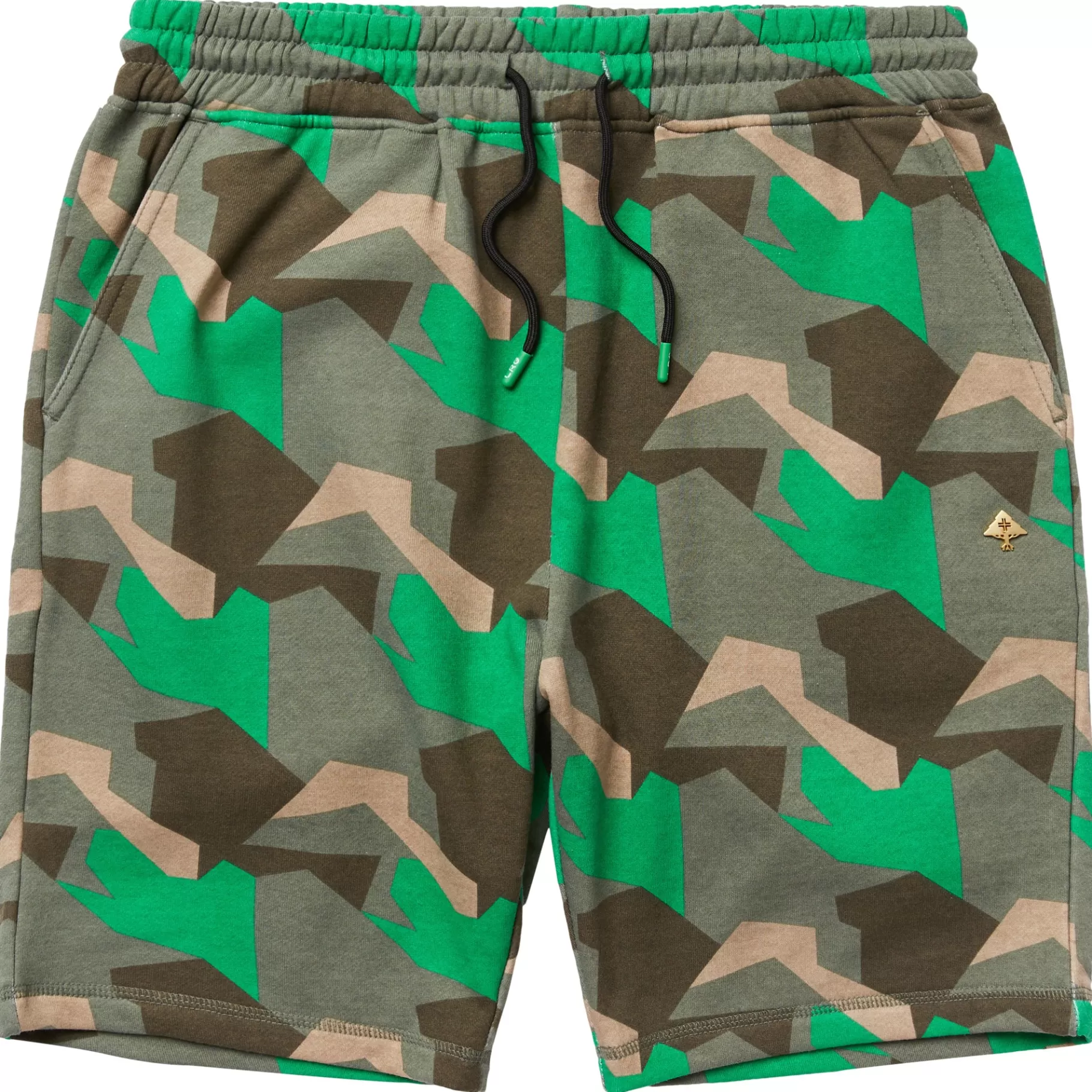 Hombres LRG Shorts Deportivos Con Estampado Geometrico Levantado