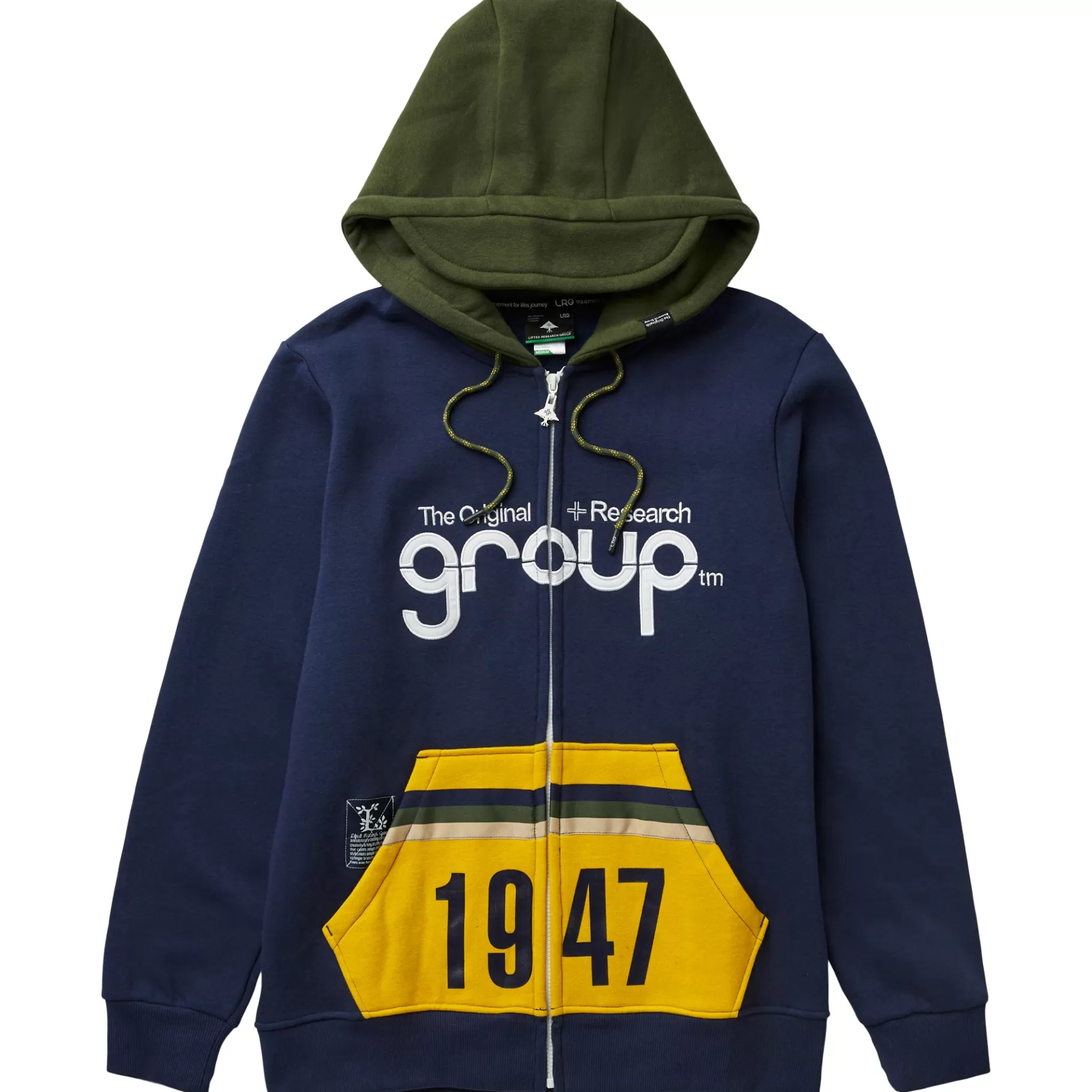 Hombres LRG Sudadera Con Capucha Y Cremallera Completa Del Grupo Original