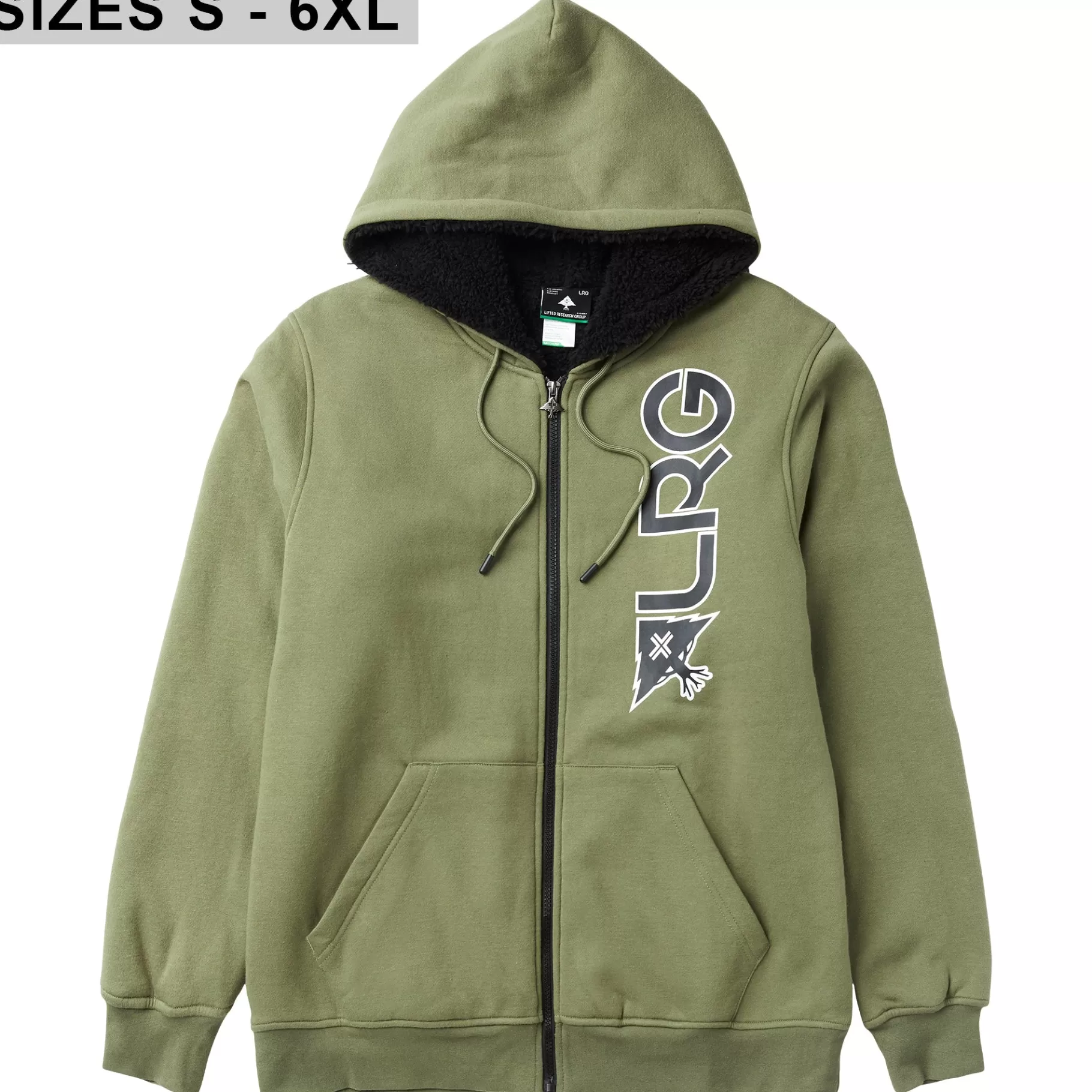 Hombres LRG Sudadera Con Capucha Y Cremallera De Sherpa Grande De Only